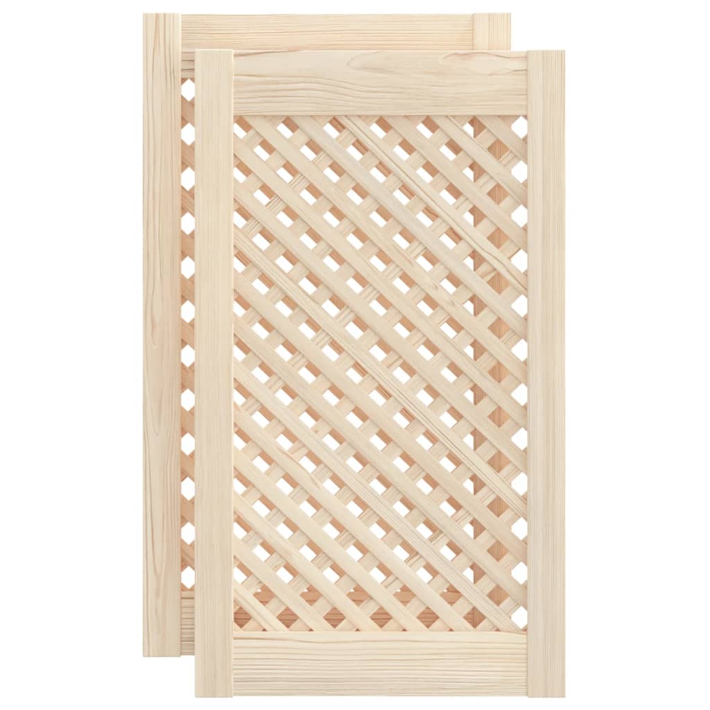 VidaXL skabslåger med lameller 2 stk 39,5x69 cm Massiv fyrretræ