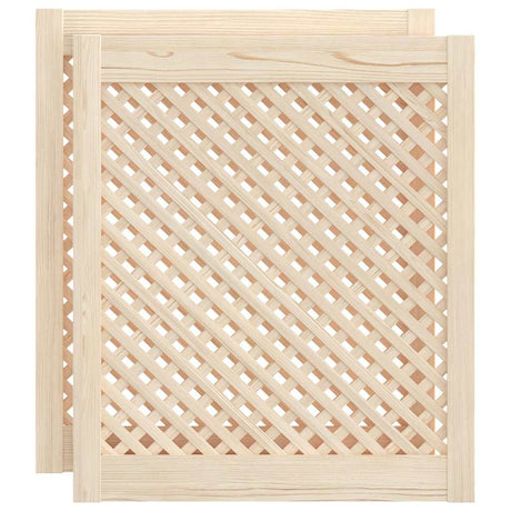 Vidaxx skabslåger med lameller 2 stk 59,5x69 cm massiv fyrretræ