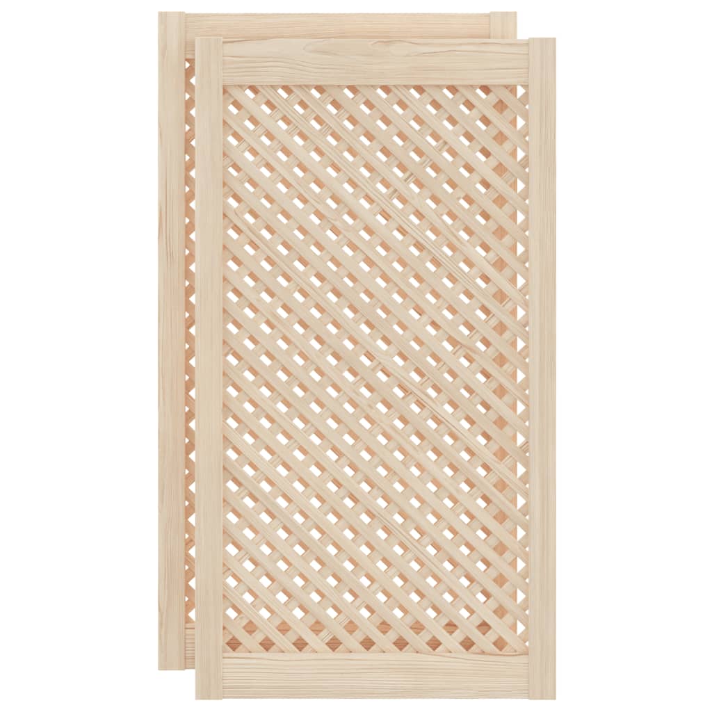 Vidaxx skabslåger med lameller 2 stk 49,5x99 cm massivt fyrretræ