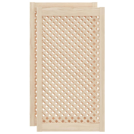 Vidaxx skabslåger med lameller 2 stk 49,5x99 cm massivt fyrretræ