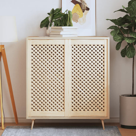 Vidaxx skabslåger med lameller 2 stk 49,5x99 cm massivt fyrretræ
