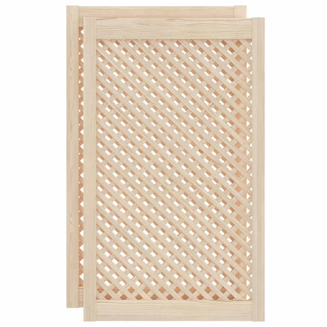 Vidaxx skabslåger med lameller 2 stk 59,5x99 cm massiv fyrretræ