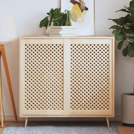 Vidaxx skabslåger med lameller 2 stk 59,5x99 cm massiv fyrretræ