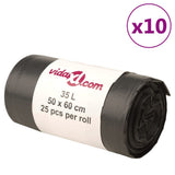 Vidaxl affaldsposer 250 stk 35 l sort