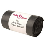 Vidaxl affaldsposer 250 stk 35 l sort