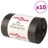 Vidaxl affaldsposer 250 ST 60 L Sort