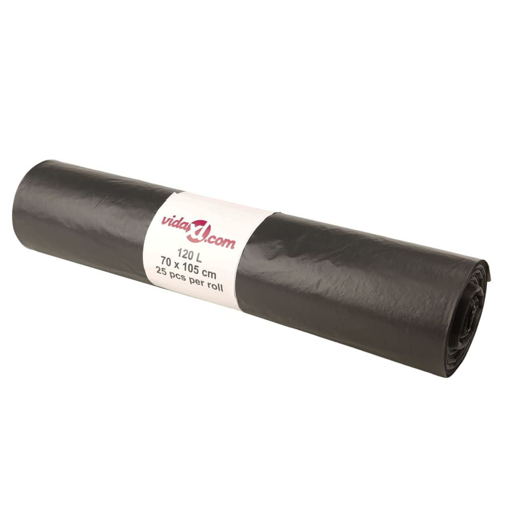 VidaXL affaldssække 250 stk 120 l sort