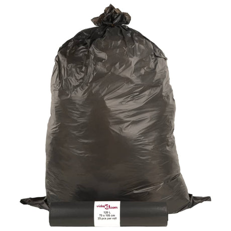 VidaXL affaldssække 250 stk 120 l sort