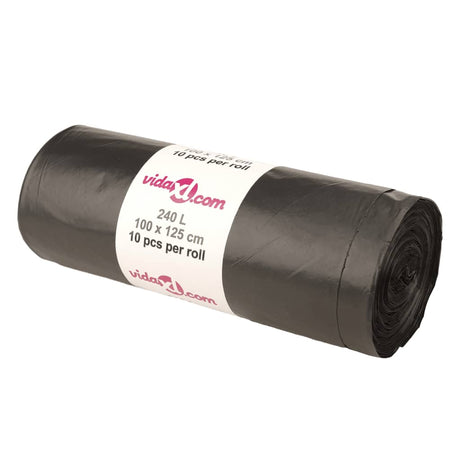 VidaXL affaldssække 150 stk 240 l sort