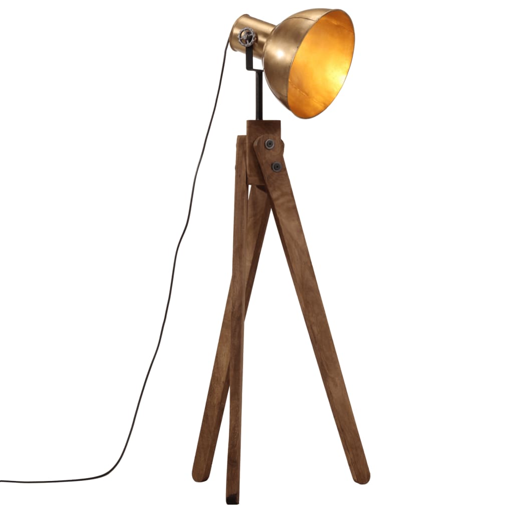 VidaXL gulvlampe 25 w e27 45x45x120 cm antik messingfarvet