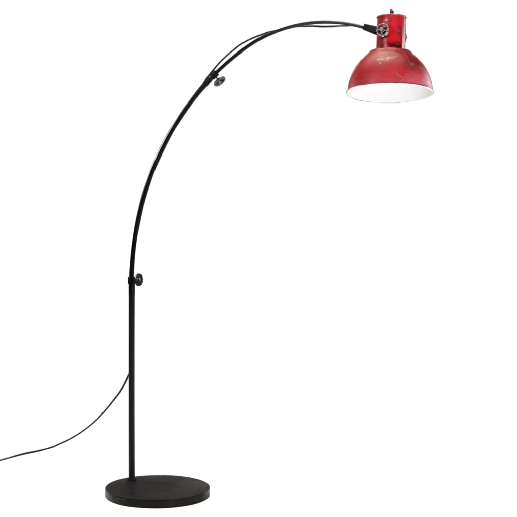 Vidaxxl gulvlampe 25 w e27 150 cm forvitret rød