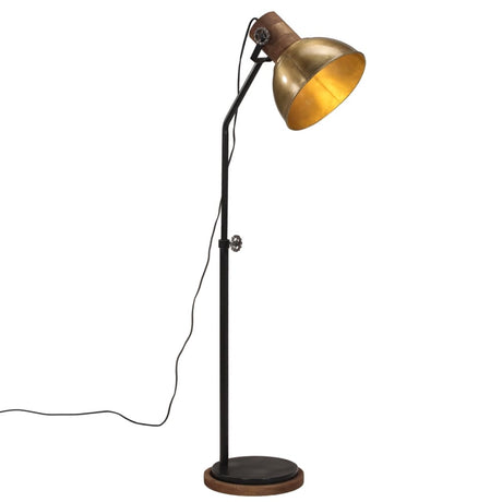 VidaXL gulvlampe 25 w e27 30x30x100-150 cm antik messingfarvet