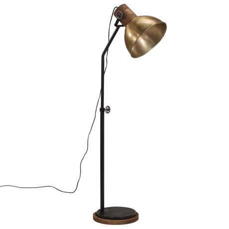 VidaXL gulvlampe 25 w e27 30x30x100-150 cm antik messingfarvet