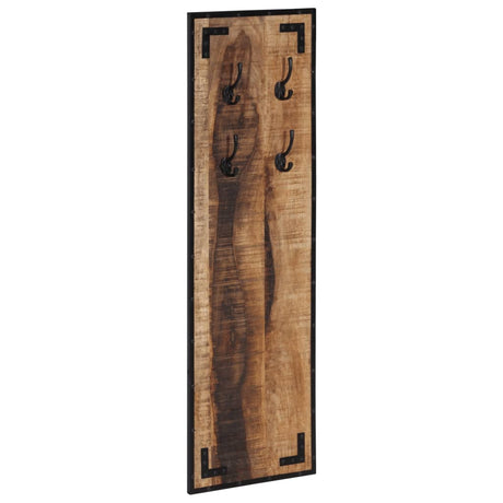 VidaXL knagerække 35x8x110 cm massivt groft mangotræ