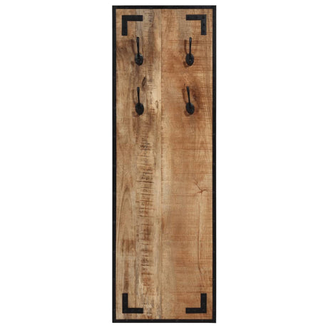 VidaXL knagerække 35x8x110 cm massivt groft mangotræ