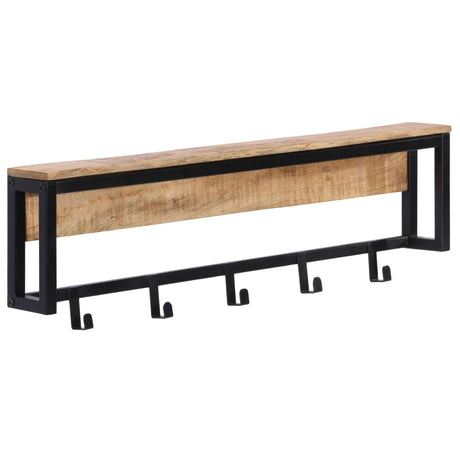 Vidaxx knagerække 87x10x27 cm massivt groft mangotræ