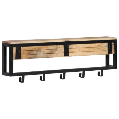 Vidaxx knagerække 87x10x27 cm massivt groft mangotræ