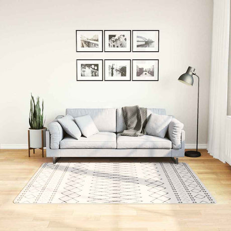 Vidaxx tæppe vaskbart skridsikkert 120x170 cm sort og hvid