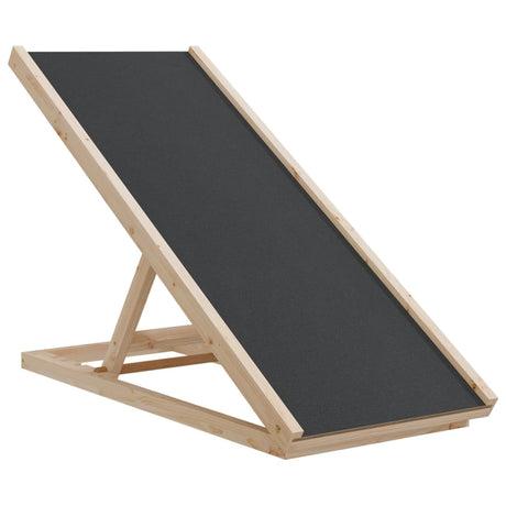 Vidaxxl hunderampe 100x40 cm massiv fyrretræ grå