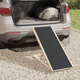 Vidaxxl hunderampe 100x40 cm massiv fyrretræ grå