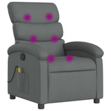 Vidaxl massagestoel in donkergrijze stof