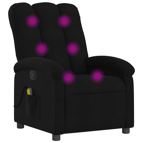 Vidaxl massagestoel met zwarte stof