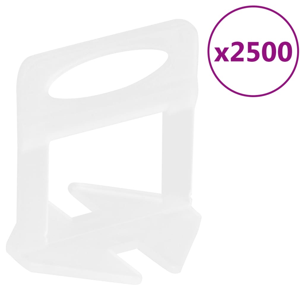 Vidaxl nivelleringsklemmer til fliser 2500 stk 1 mm