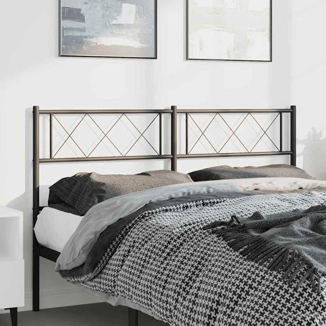 Vidaxl vervangend hoofdbord 135 cm metaal zwart