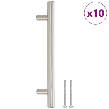 Vidaxx håndtag 10 stk 128 mm rustfrit stål sølvfarvet