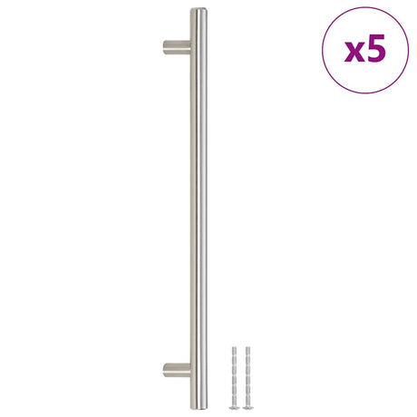 VidaXL håndtag 5 stk 224 mm rustfrit stål sølvfarvet