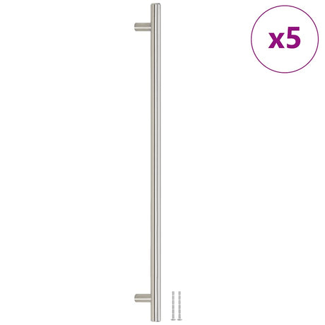 VidaXL håndtag 5 stk 480 mm rustfrit stål sølvfarvet
