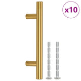 VidaXL håndtag 10 stk 64 mm rustfrit stål guldfarvet