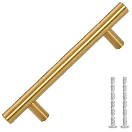 VidaXL håndtag 10 stk 96 mm rustfrit stål guldfarvet