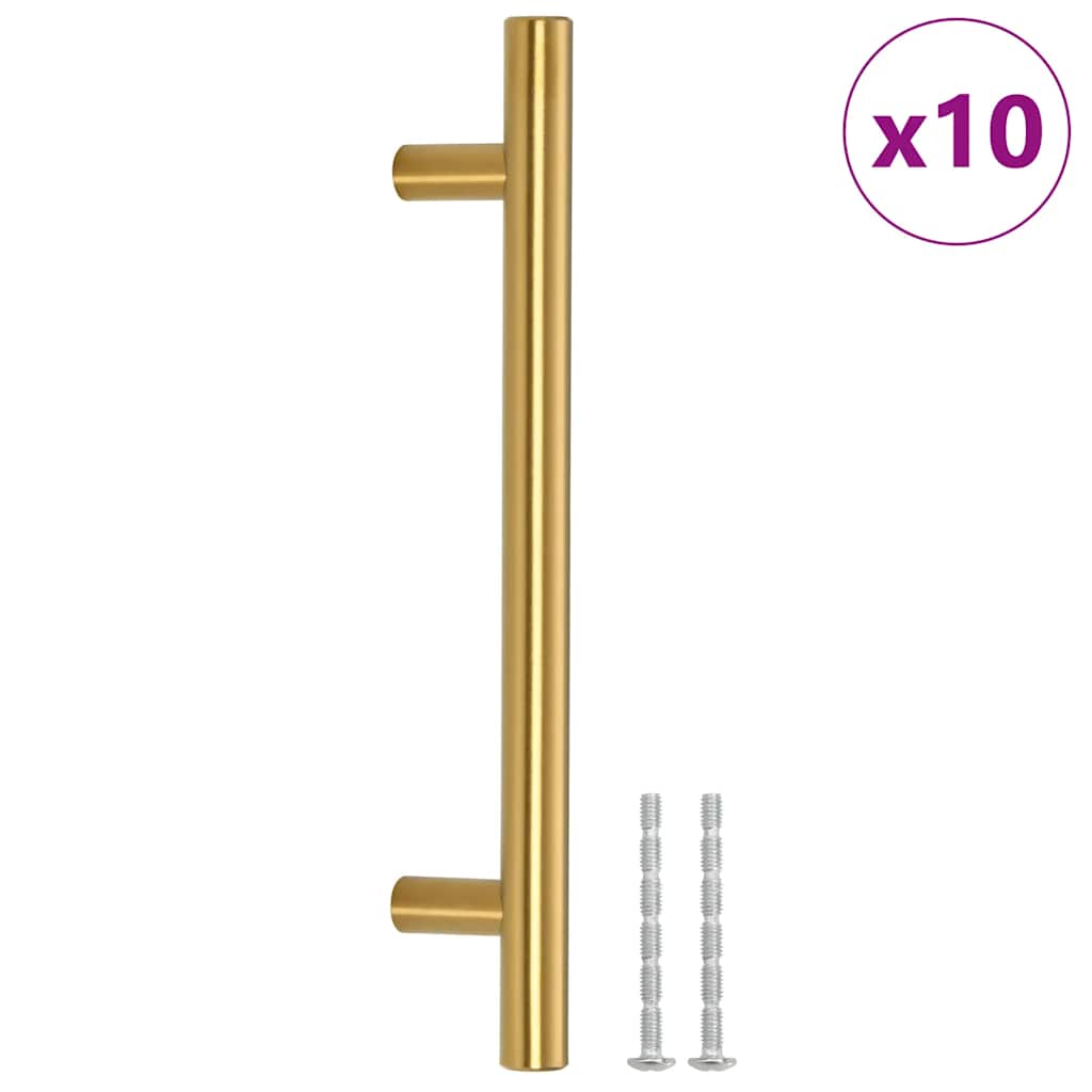 Vidaxx håndtag 10 stk 128 mm rustfrit stål guldfarvet