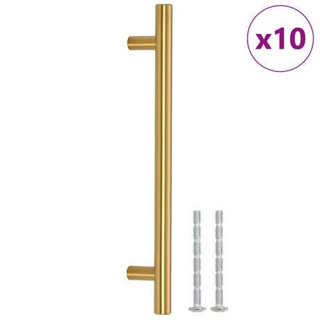 Vidaxx håndtag 10 stk 160 mm rustfrit stål guldfarvet