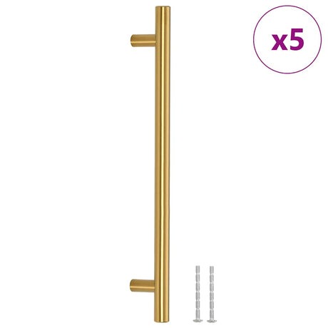 VidaXL håndtag 5 stk 192 mm rustfrit stål guldfarvet