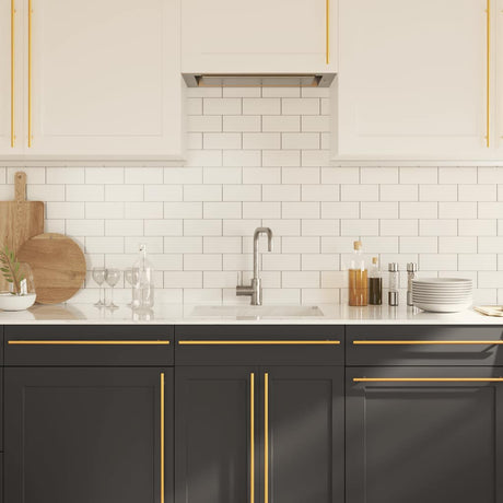 VidaXL håndtag 5 stk 480 mm rustfrit stål guldfarvet