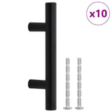 VidaXL håndtag 10 stk 64 mm rustfrit stål sort