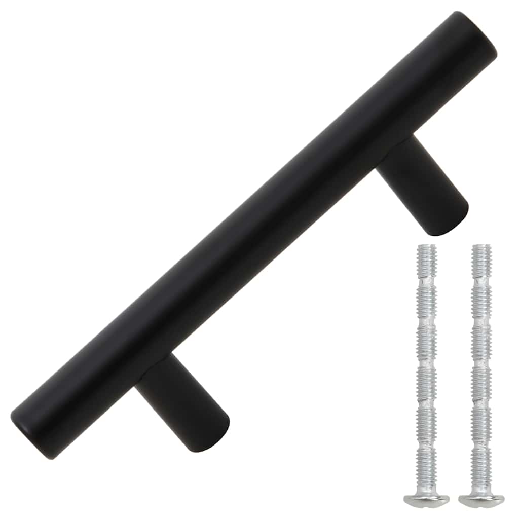 VidaXL håndtag 10 stk 64 mm rustfrit stål sort