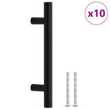VidaXL håndtag 10 stk 96 mm rustfrit stål sort
