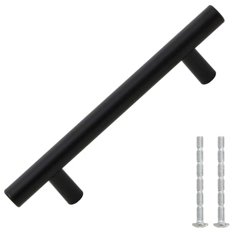 VidaXL håndtag 10 stk 96 mm rustfrit stål sort