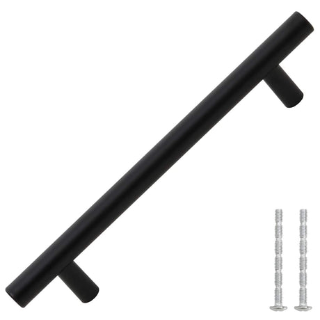 VidaXL håndtag 10 stk 160 mm rustfrit stål sort