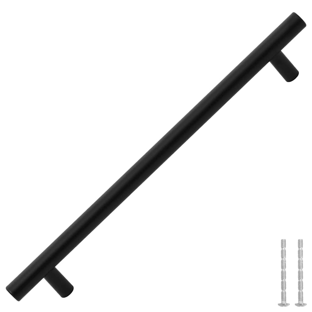 VidaXL håndtag 5 stk 192 mm rustfrit stål sort