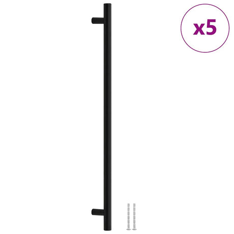 VidaXL håndtag 5 stk 480 mm rustfrit stål sort