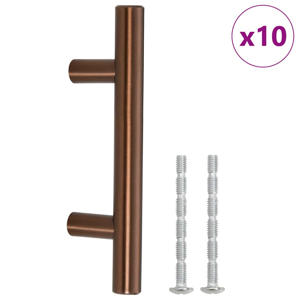 VidaXL håndtag 10 stk 64 mm rustfrit stål bronzefarvet