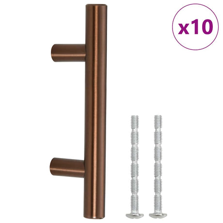 VidaXL håndtag 10 stk 64 mm rustfrit stål bronzefarvet