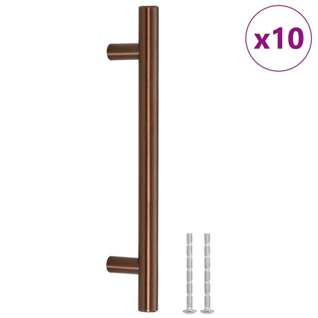 VidaXL håndtag 10 stk 128 mm rustfrit stål bronzefarvet