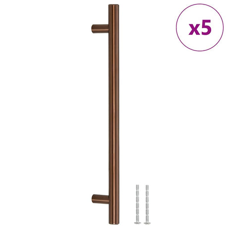 VidaXL håndtag 5 stk 192 mm rustfrit stål bronzefarvet