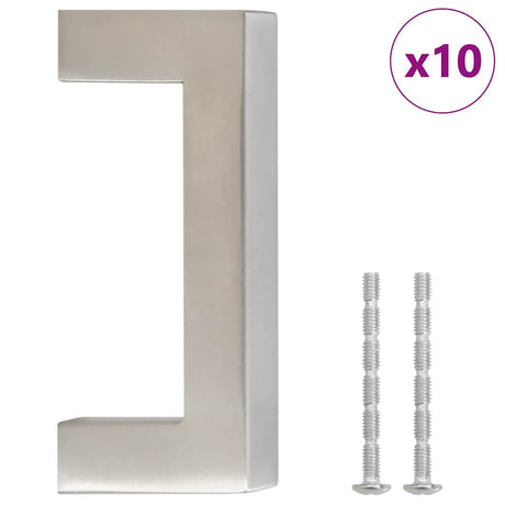 VidaXL håndtag 10 stk 64 mm rustfrit stål sølvfarvet