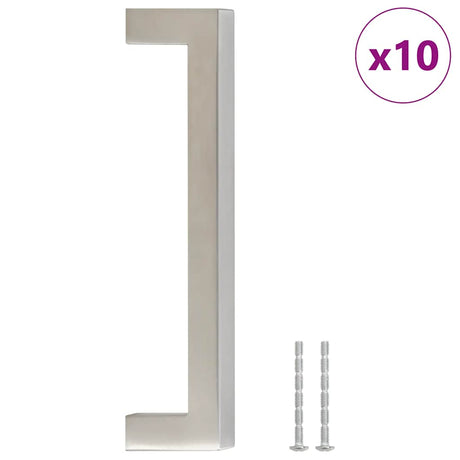 Vidaxx håndtag 10 stk 128 mm rustfrit stål sølvfarvet